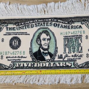 Persian Tabriz rug 5 dollars bill